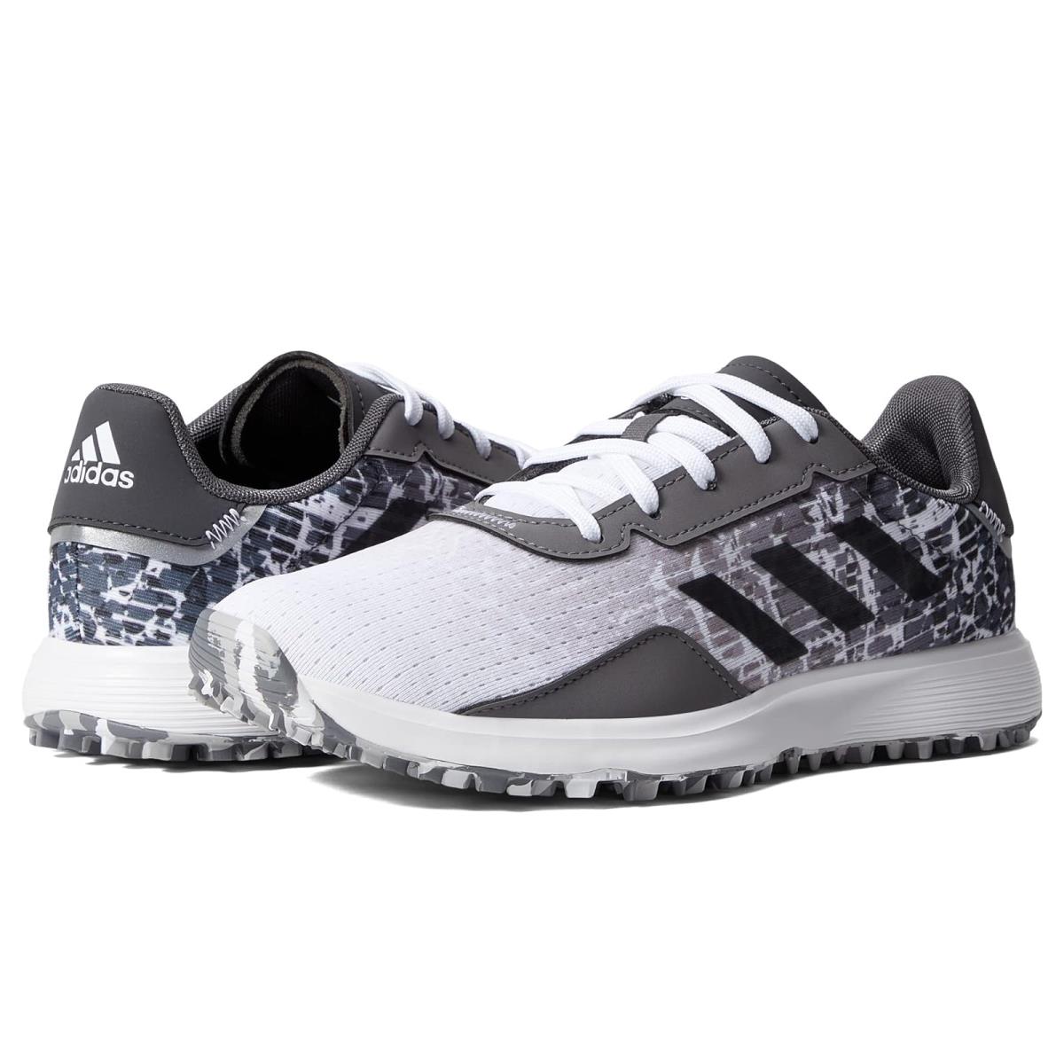 Boy`s Sneakers Athletic Shoes Adidas Golf S2G SL Little Kid/big Kid Footwear White/Grey Four/Grey Six