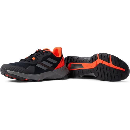 Adidas Men`s Terrex Soulstride Trail Running Shoe Black/Grey/Solar Red