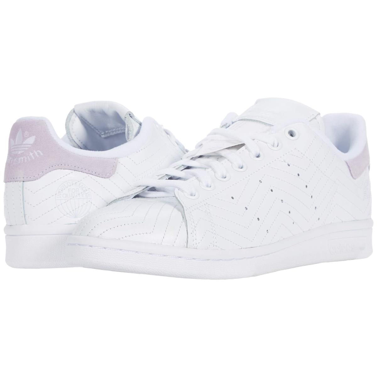 Woman`s Sneakers Athletic Shoes Adidas Originals Stan Smith W Footwear White/Footwear White/Purple Tint