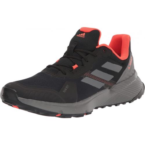 Adidas Men`s Terrex Soulstride Rain.rdy Trail Running Shoes Black/Grey/Solar Red