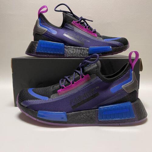 Adidas NMD_R1 Spectoo Women`s Shoes Athletic Sneakers Black Purple Blue GZ9287