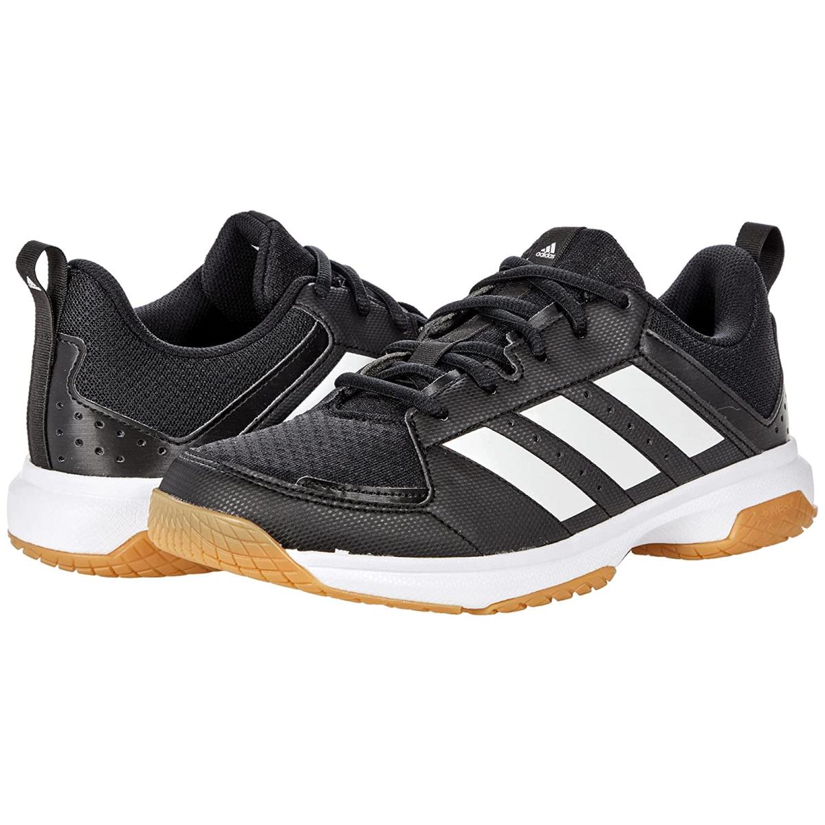 Woman`s Sneakers Athletic Shoes Adidas Ligra 7 Volleyball Shoes Black/White/Black