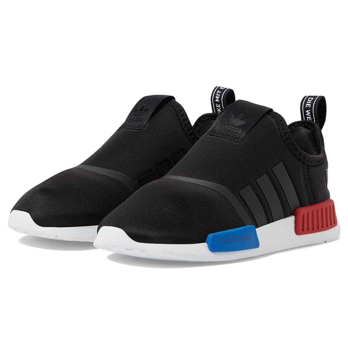 Boy`s Sneakers Athletic Shoes Adidas Originals Kids Nmd 360 Toddler Black/White/Scarlet