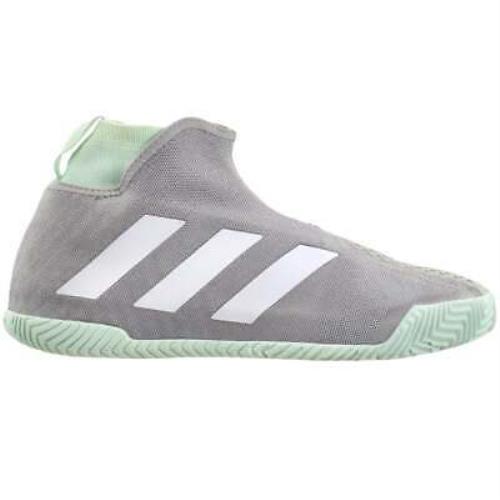Adidas EG2211 Stycon Laceless Hard Court High Mens Tennis Sneakers Shoes - Green,Grey