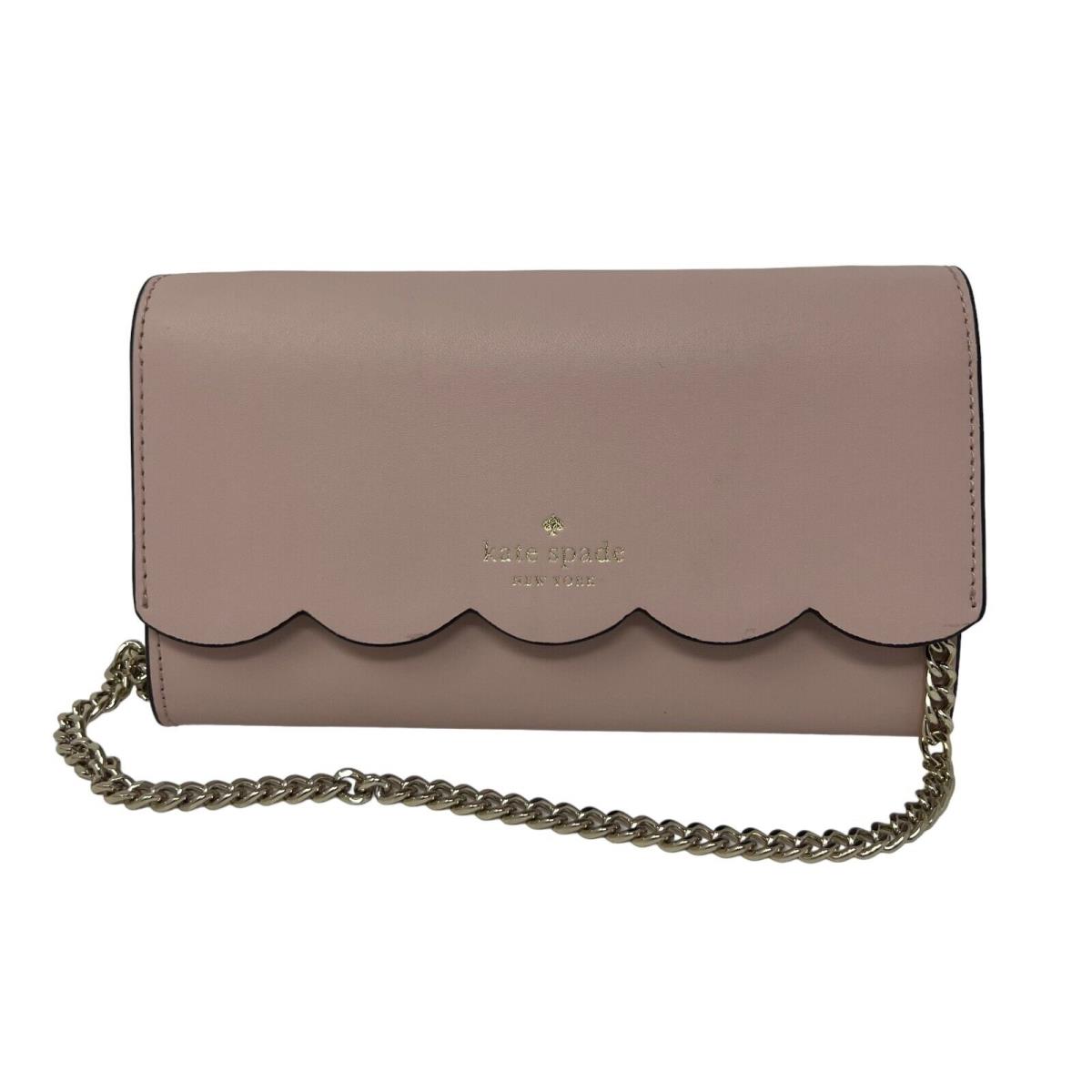 Kate Spade Gemma Rose Smoke Leather Wallet on a Chain Bag WLR00552