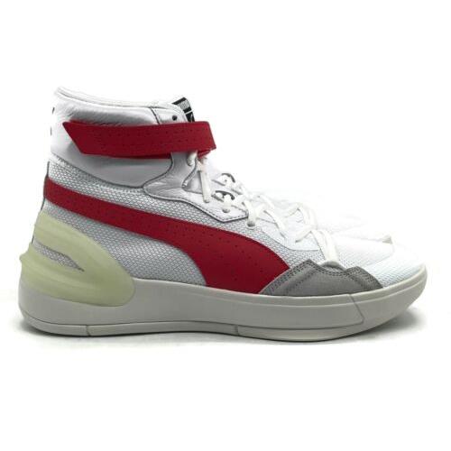 Puma Sky Modern Mens Sz 13 Basketball Shoe White Red Athletic Trainer Sneaker