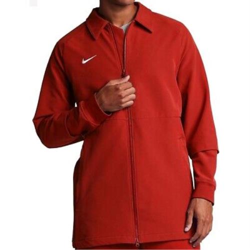 Nike Team Mens Scarlet Red Therma Midweight Full Zip Track Jacket