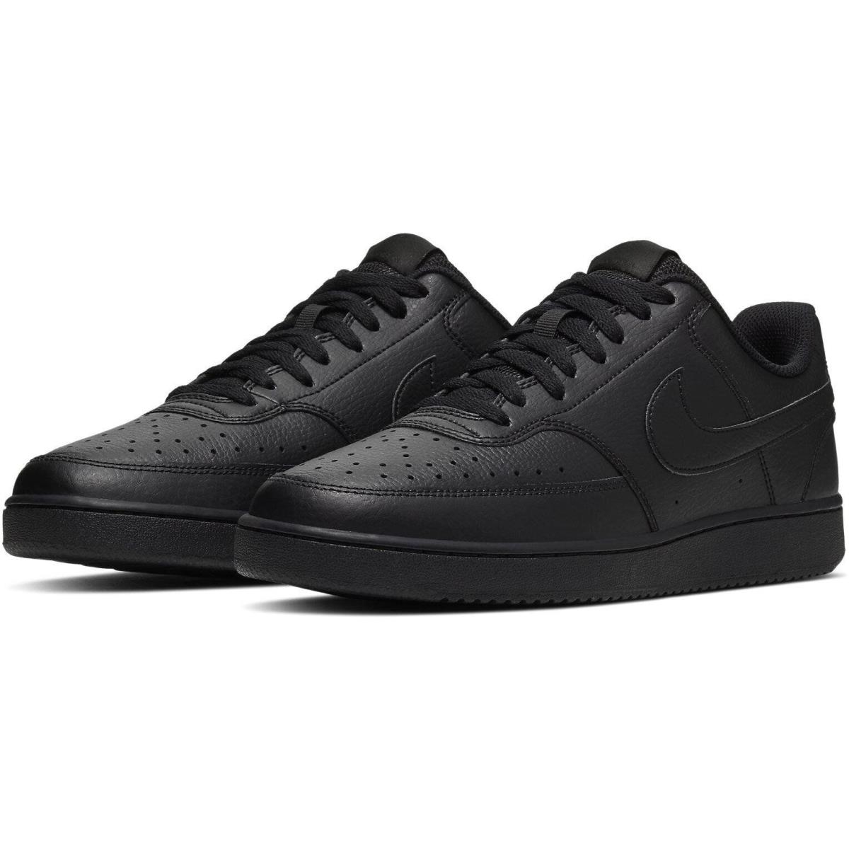 Men`s Nike Court Vision Low Casual Shoes CD5463 002 Multi Sizes Black/black - Black/Black/Black , Black/Black/Black Manufacturer