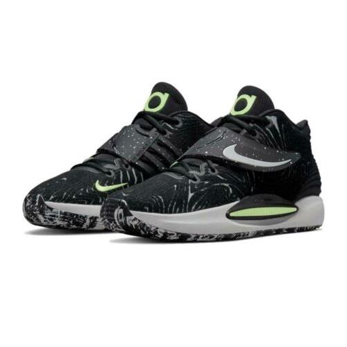 Nike Men`s KD14 `black Lime Glow` Basketball Shoes Sneakers CW3935-005
