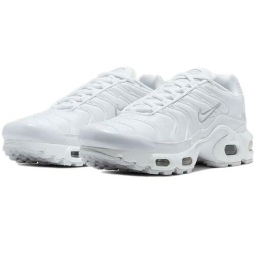 Nike Air Max Plus GS `white Metallic Silver` Youth Shoes Sneakers CW7044-100