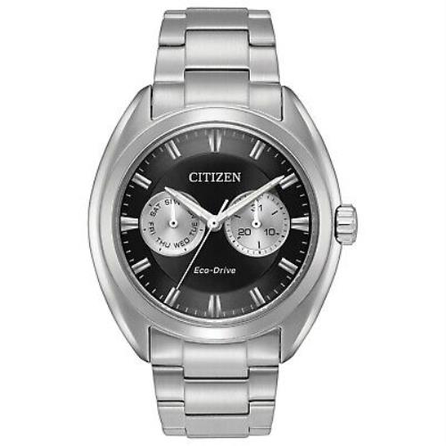 Citizen Eco-drive Paradex Men`s Bracelet Watch BU4010-56E - Black Dial, Silver Band, Silver Bezel