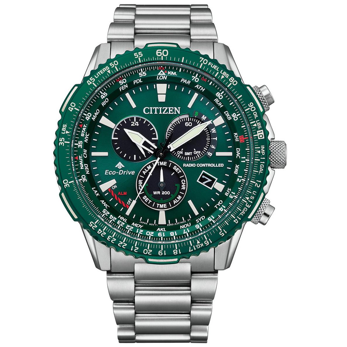 Citizen Promaster Sky Green Dial Sapphire Radio Controlled Eco-drive CB5004-59W