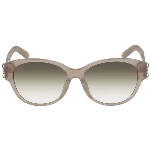 Salvatore Ferragamo sunglasses  - Opaline Nude , Opaline Nude Frame, Green Lens
