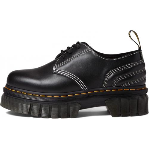 Dr. Martens Audrick 3-Eye Quilted Oxford Shoe Black Nappa Lux UK 3