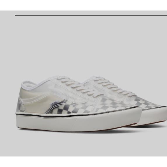 Vans Womens Comfycush Slip-skool Sneakers Shoes Checkered Black White Size 8