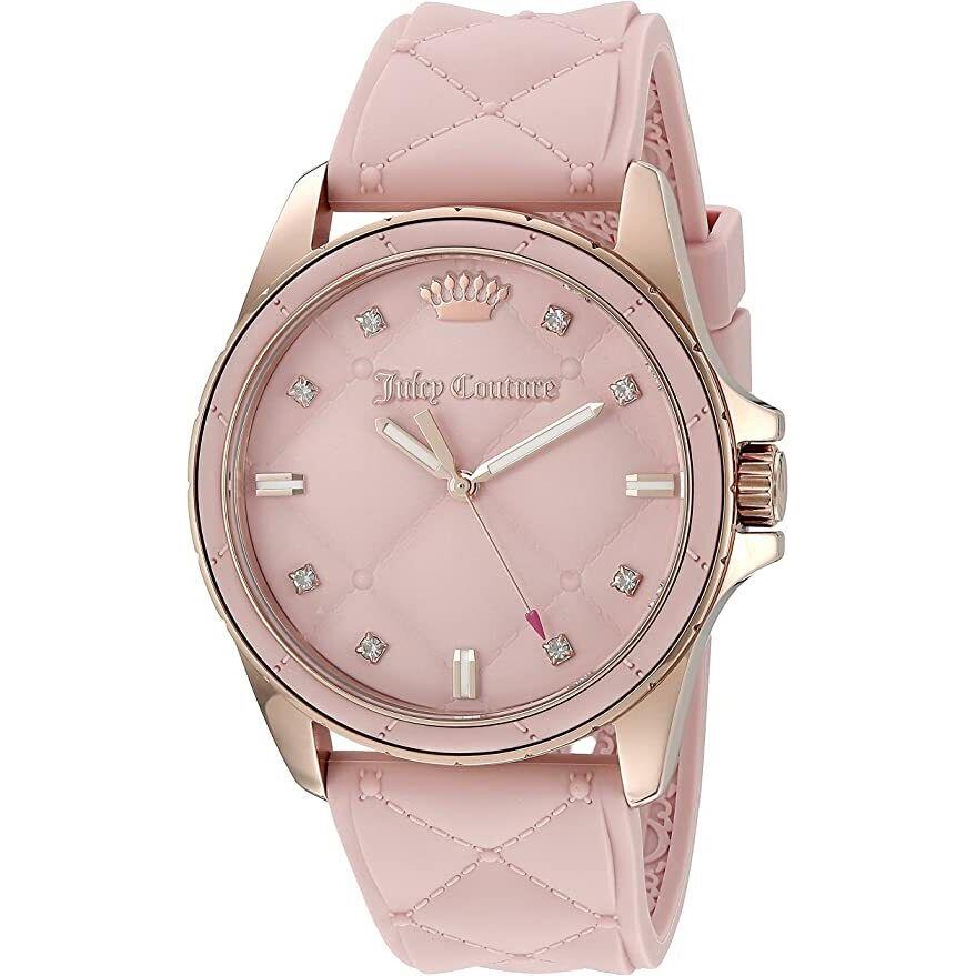 Juicy Couture Malibu Womens Watch 40MM Japanese Quartz Rose Gold-tone Wristwatch