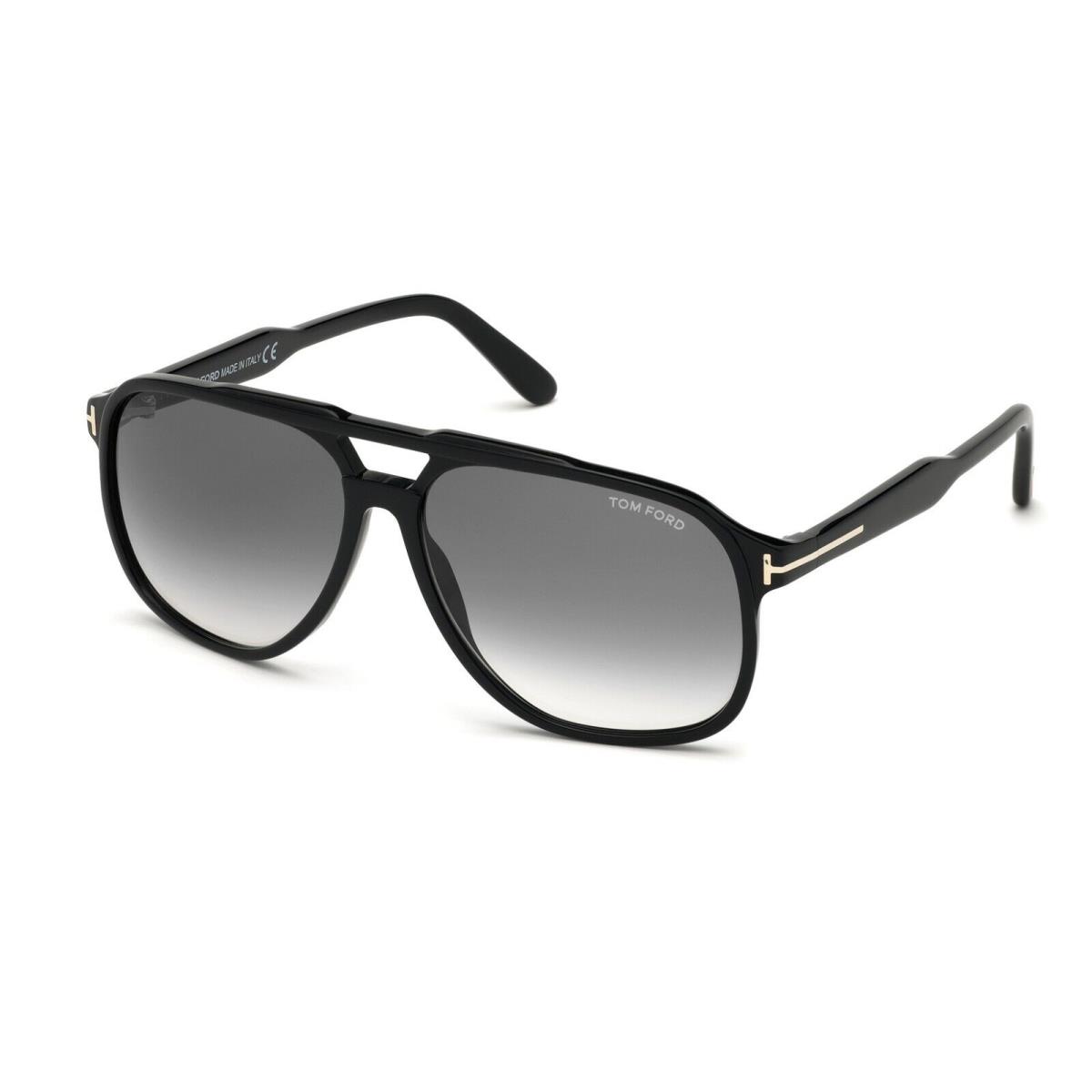 Tom Ford Raoul FT0753 01B Shiny Black/gray Gradient 62 mm Sunglasses