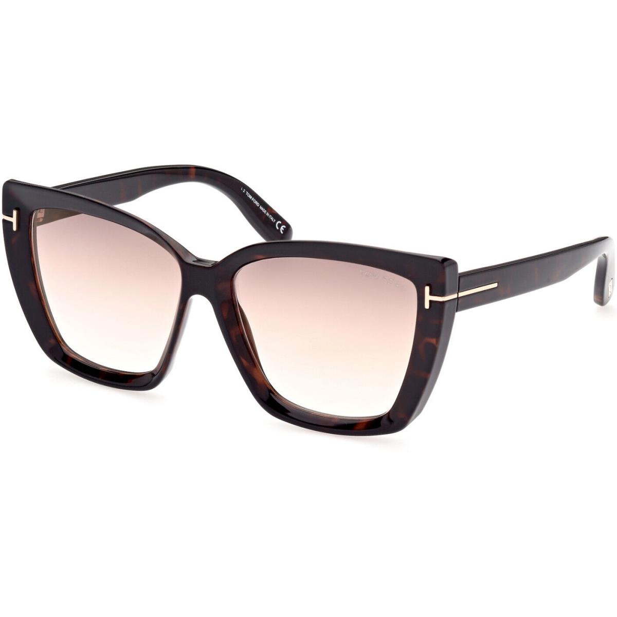 Tom Ford FT0920 52G SCARLET-02 Shiny Havana / Gradient Brown Lenses 57MM