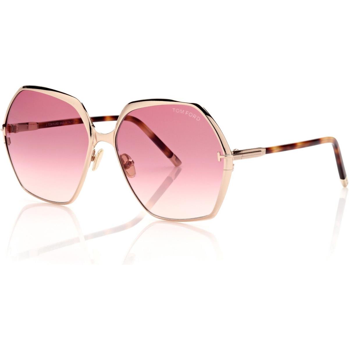 Tom Ford FT0912 28T Fonda Rose Gold with Gradient Rose Lenses 60 MM