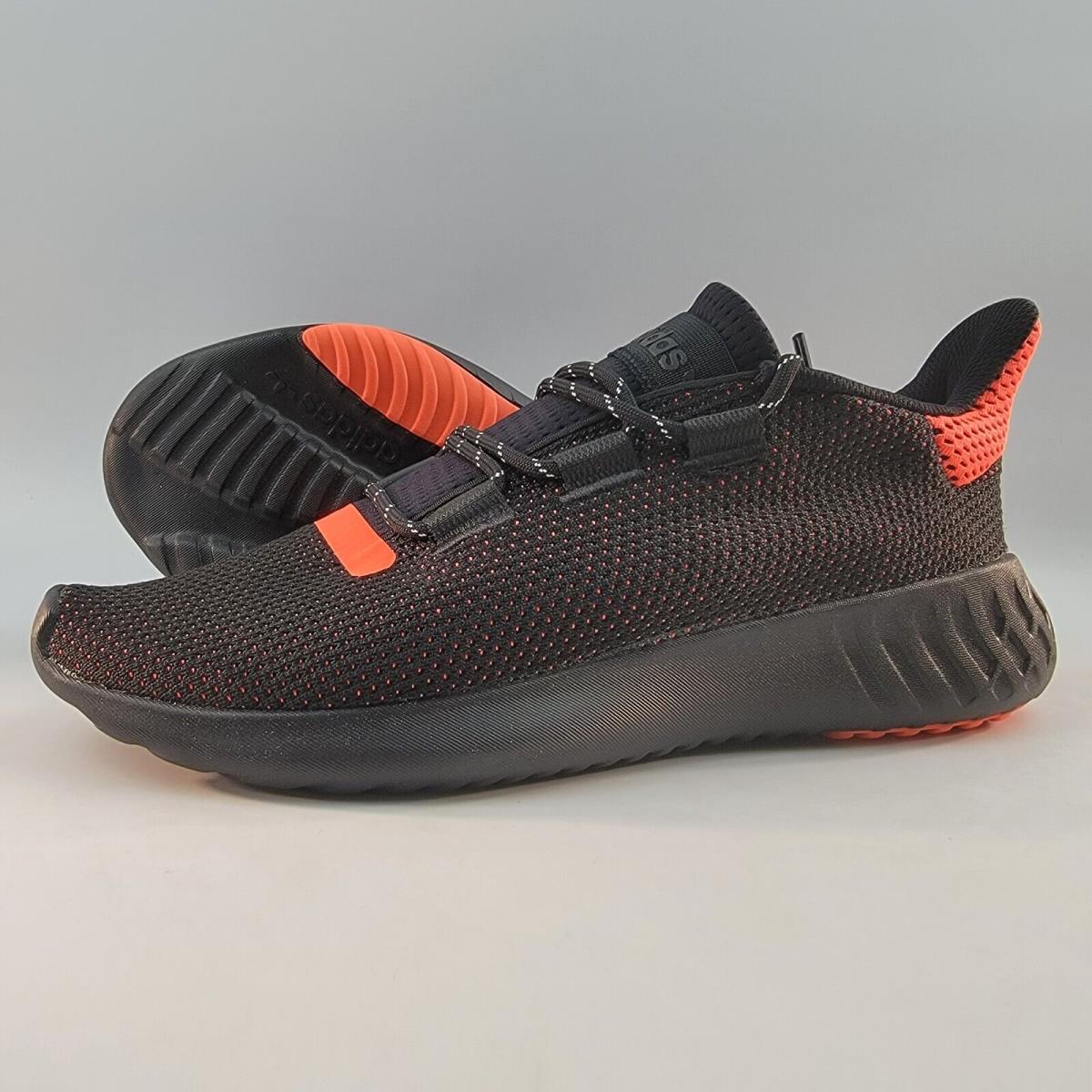 Adidas Tubular Dusk Running Shoes Core Black Solar Red AQ1189 Mens 9.5 | 692740083865 - Adidas shoes Tubular - Black | SporTipTop