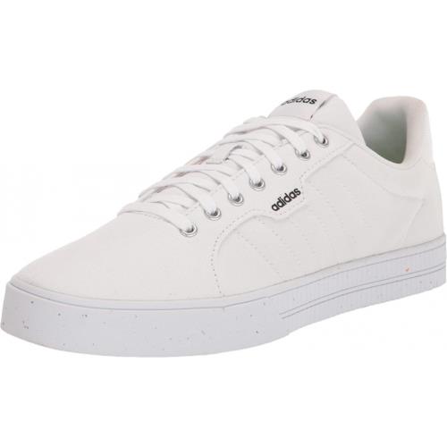 Adidas Men`s Daily 3.0 Skate Shoe White/white/core Black Eco 10