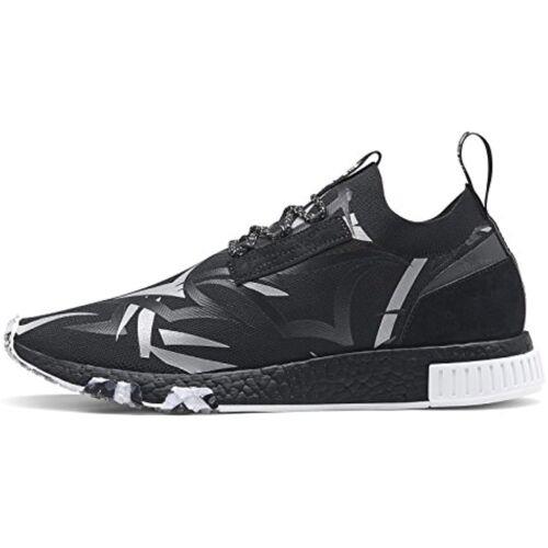 Sz 12 Adidas Consortium Juice Nmd Racer Primeknit Shoes DB1777 Black White Oreo