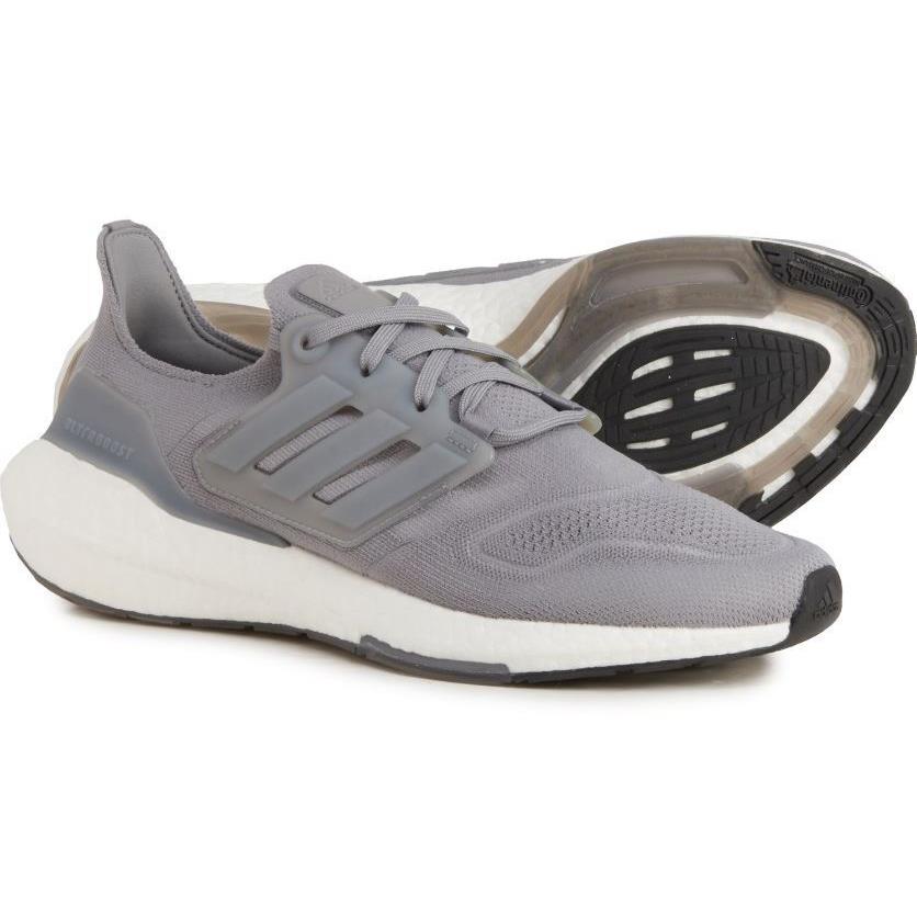 Men`s Adidas Ultraboost 22 Running Shoes Grey Three Size 11