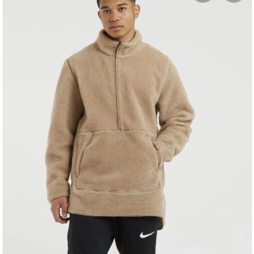 Nike Yoga Sherpa Pinnacle Half Snap 1/2 Sweatshirt Pullover L