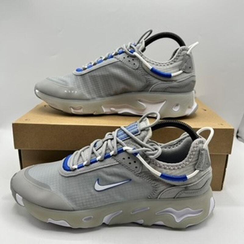 Nike React Live Prm Grey Blue Men`s Running Sneakers Size 8.5 CV1772-004 - Gray