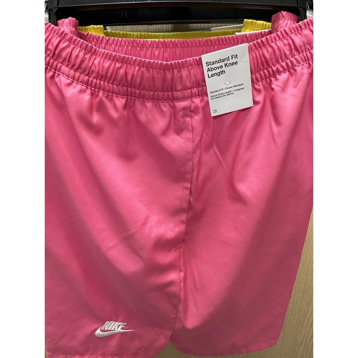 2-Nike Men s NWT-2024-Woven Flow Lined Shorts -green and Pink FN3407-MEDIUM