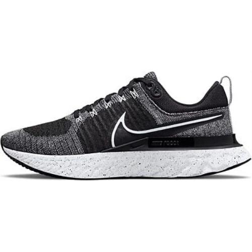 Nike Men`s React Infinity Run Flyknit Running Shoes White/black 9.5 D M US