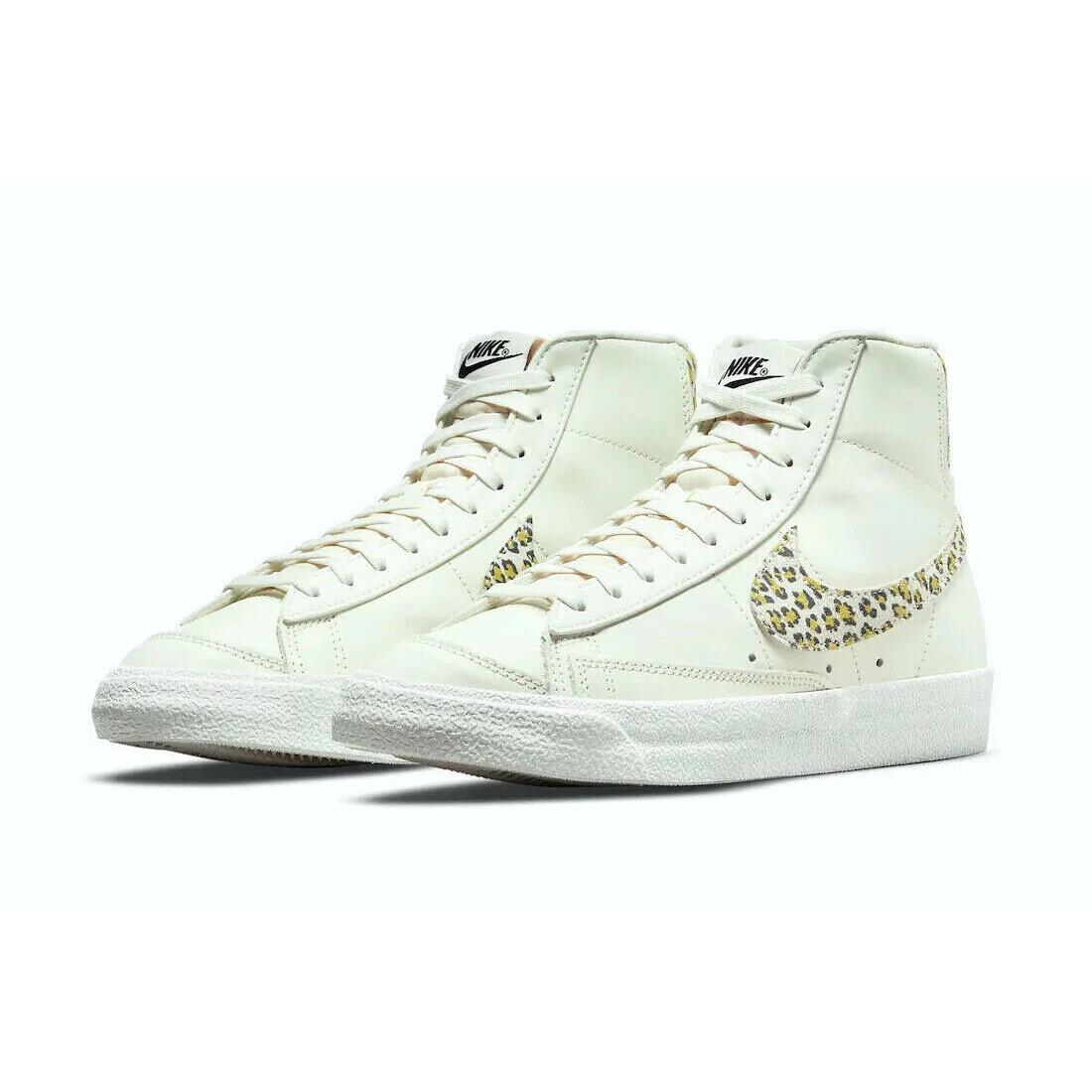 Nike Blazer Mid `77 SE Mens Size 9.5 Sneaker Shoes DH9633 100 Lemon Leopard