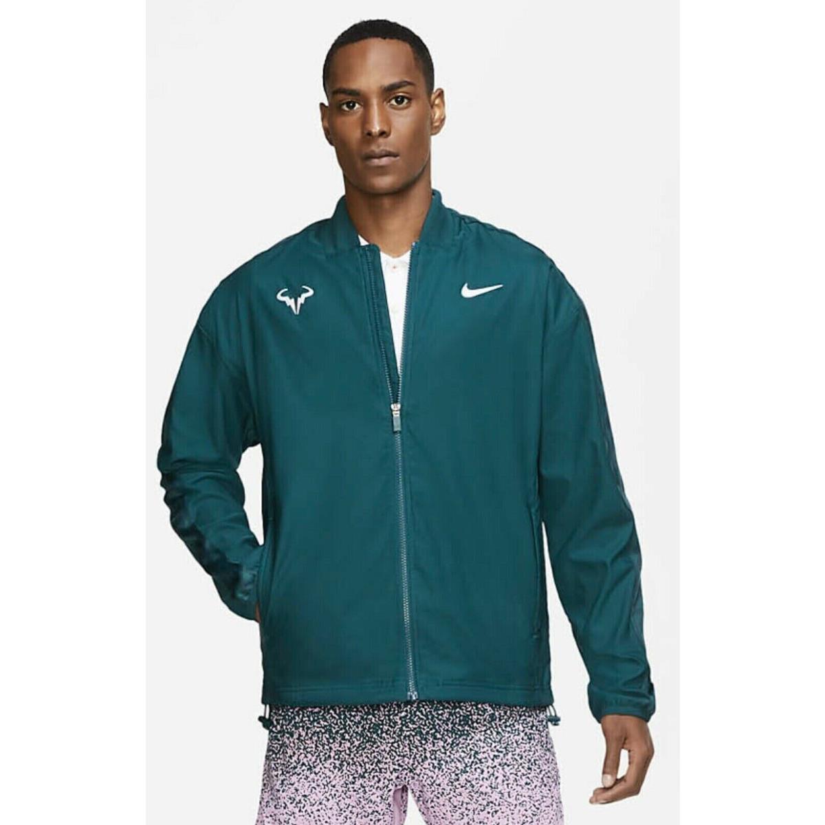Nike Rafa Court Full-zip Men s Tennis Jacket CI9135-300 Atomic Teal Size Xxl