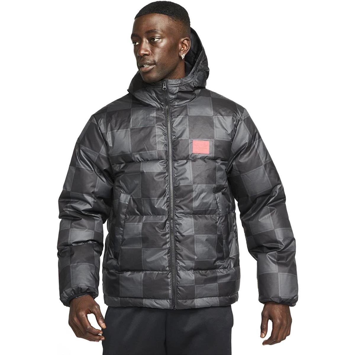 Nike Men`s Lebron Full-zip Down Jacket Loose Fit DA6717 010 Size XL
