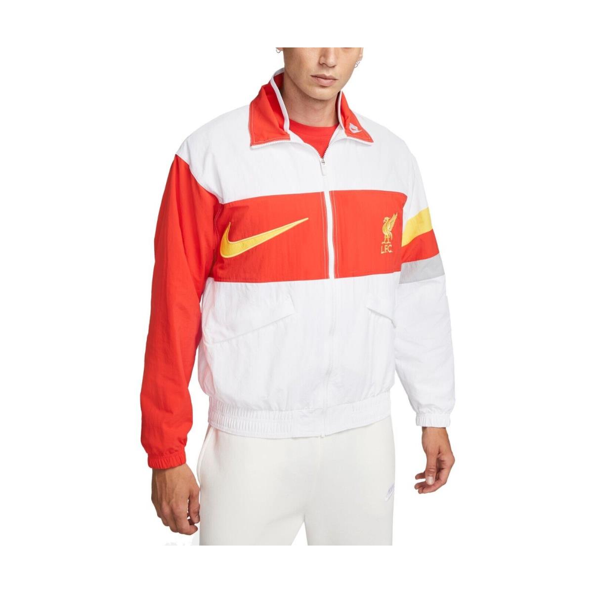 Nike Liverpool FC `21 Heritage Woven White Full-zip Jacket Men s Size Large