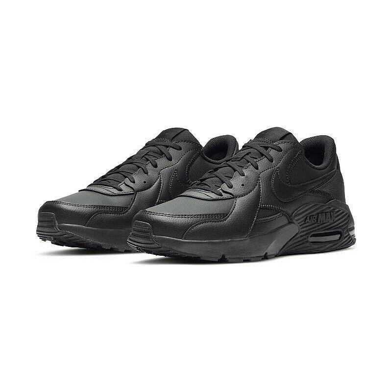 Nike Air Max Excee Leather Shoes Black DB2839-001 Men`s Size 10