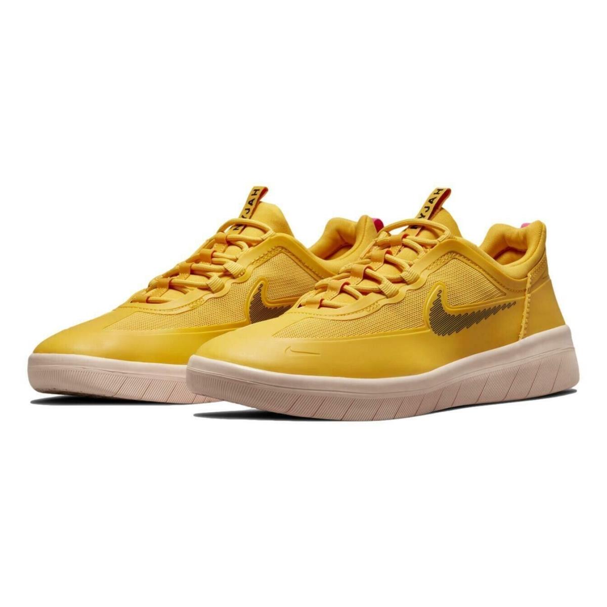 Nike SB Nyjah Free 2 Mens Size 8.5 Sneaker Shoes CU9220 700 Pollen Yellow