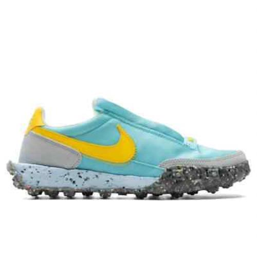 Women`s Nike Waffle Racer Crater Casual Shoes Aqua/yellow Size 12 CT1983 400