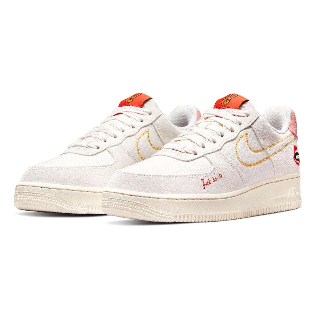 Nike Air Force 1 `07 Womens Size 8.5 Shoes DQ7656 100 Peace Rock N Roll