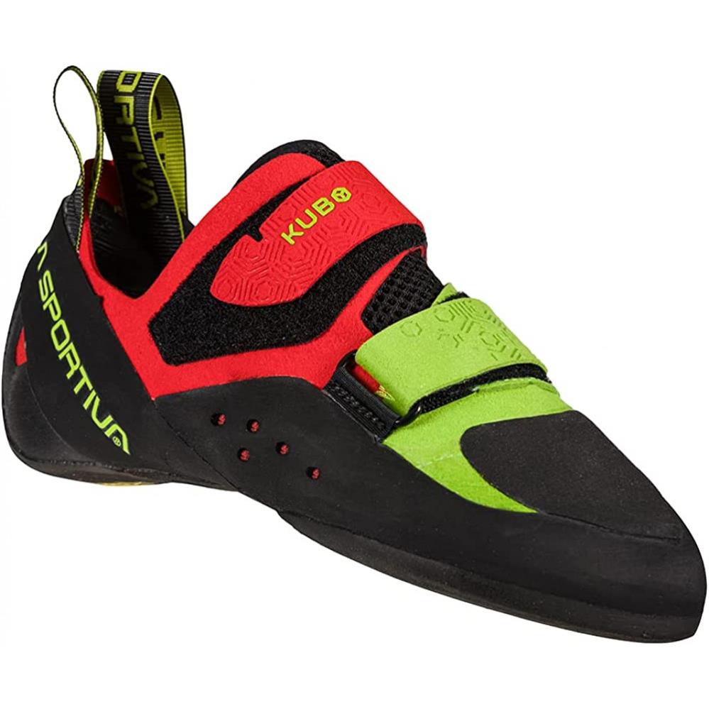 La Sportiva Mens Kubo Rock Climbing Shoes Goji/Neon