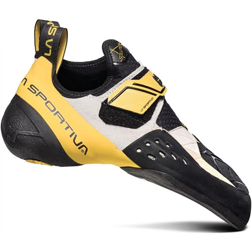 La Sportiva Mens Solution Rock Climbing Shoe White/Yellow