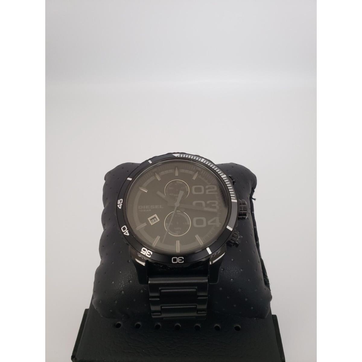 Diesel Men`s Double Down 48 Chronograph Black Oversized 59 mm Watch DZ4326