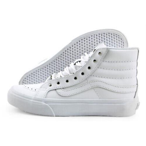 Vans Sk8-Hi Slim Rivets Men`s Shoes Size 3.5 Color: Antique Silver/true White