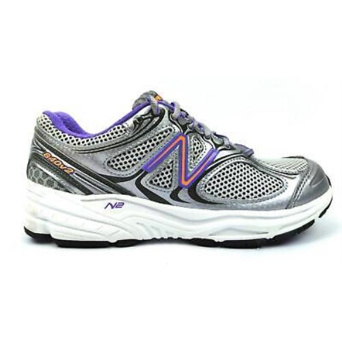 Balance Women`s 840v2 Lace Up Running Shoes Silver White Size 6 B Medium