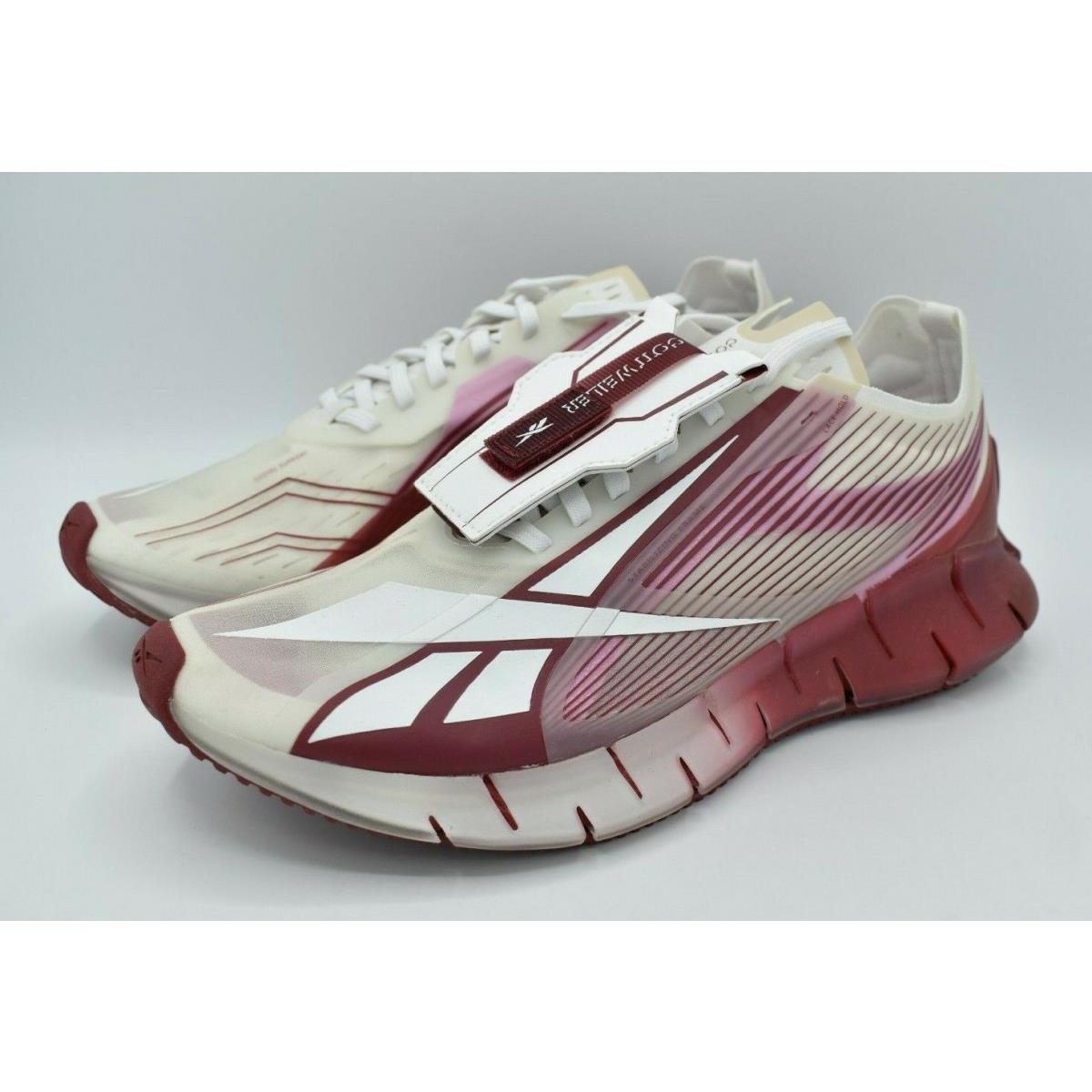 Reebok Men Size 8 Cottweiler Zig 3D Storm White Red Stucco Running Shoes Sneaker