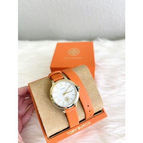Tory Burch watch Collins - Ivory Dial, Orange Band, Gold Bezel 4