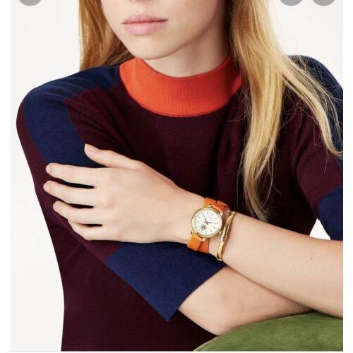 Tory Burch watch Collins - Ivory Dial, Orange Band, Gold Bezel 6