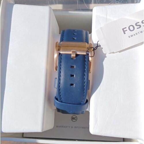 Fossil watch Sullivan Hybrid Smartwatch - Blue Dial, Blue Band, rose gold-tone Bezel 0