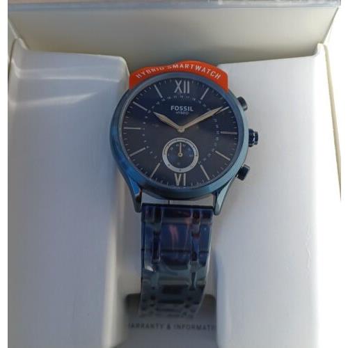 Fossil watch Sullivan Hybrid Smartwatch - Blue Dial, Blue Band, Blue Bezel 1