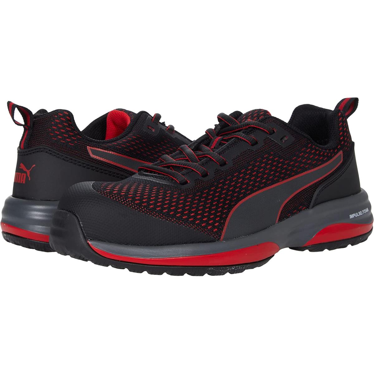 Man`s Sneakers Athletic Shoes Puma Safety Speed Low EH Black/Red
